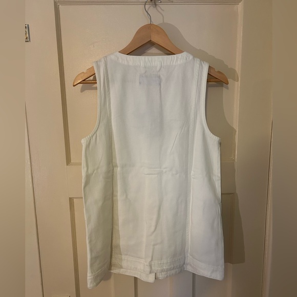 NWT- Frank & Oak - Relaxed Twill Vest in White - size small - Picture 3 of 4